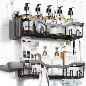 Shower Caddy Adhesive Shower Organizer Bathroom Shower Shelves Stainless Steel